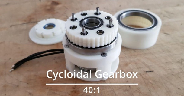 cycloidal drive - 3d printed gearbox 40 1 mickey666maus download free stl model printablescom models hobby & makers mechanical parts cycloidalgear gear reducer 3d print model - Mito3D