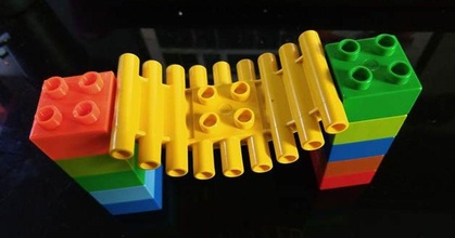 duplo ladrillo suspensión puente Miguel descargar gratis stl modelo imprimiblescom 3d modelos juguetes juegos edificio 3d print model - Mito3D