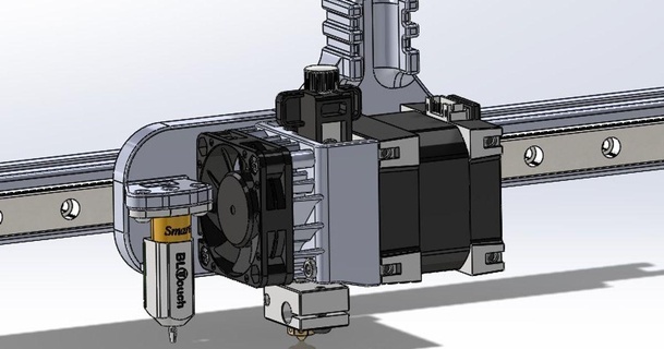 Ender 3 linear Schiene Hemera montieren Jacob download frei stl Modell Printablescom 3d Modelle Drucker Upgrades Direktantrieb e3d 3d print model - Mito3D