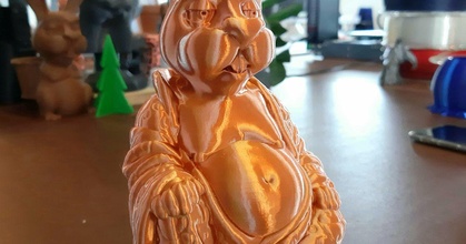 conejito Buda extrudrcom descargar gratis stl modelo imprimiblescom 3d modelos Arte diseño esculturas conejo Pascua 3d print model - Mito3D