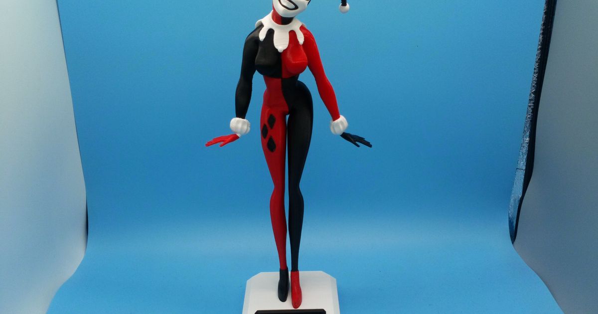 Harley Quinn statuette neil3dprints Télécharger libre stl modèle imprimablescom 3d modèles jouets Jeux action figures statues batman joker 3D print model - Mito3D