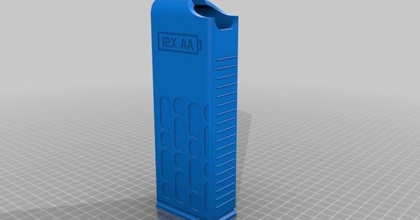 batterymag - 10x & 12x aa dispenser bodies guido666 download free stl model printablescom 3d models hobby makers organizers 3d print model - Mito3D