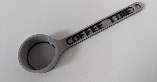 portioning scoop coffee time ronnys download free stl model printablescom 3d models household kitchen coffeescoop multicolor 3d print model - Mito3D