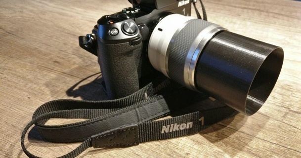 lens başlık hb n103 Nikon 1 Nikkor 30 110 dusbus indir Bedava stl model printablescom 3d modeller gadget'lar Fotoğraf video Lenshood 3d print model - Mito3D