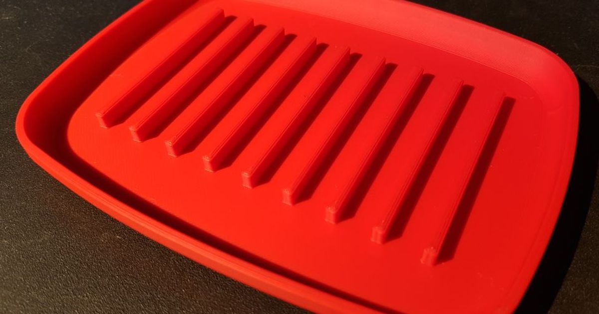 ribbed tray torstein download free stl model printablescom 3d models household outdoor & garden 3D print model - Mito3D