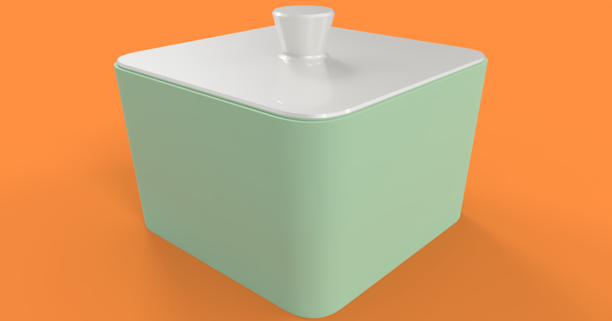 Arbeitsplatte Lebensmittel Abfall Behälter digital twin download frei stl Modell Printablescom 3d Modelle Haushalt Küche Kompost 3D print model - Mito3D