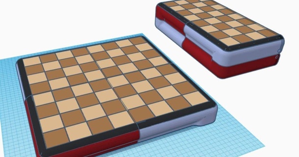 woodgrain checkerboard box reeder download free stl model printablescom 3d models toys & games board 3d print model - Mito3D