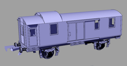 h0 scale time baggage train car - 1 87 nenchev download free stl model printablescom 3d models toys & games vehicles ho wagon 3d print model - Mito3D
