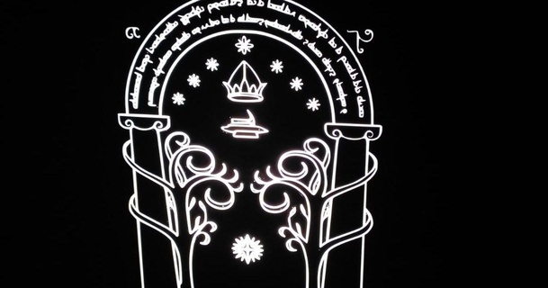Kral yüzükler kapılar durin Moria indir Bedava stl model printablescom 3d modeller Sanat tasarım tasarımlar fanart Lamba Led Yüzüklerin Efendisi Tolkien 3d print model - Mito3D