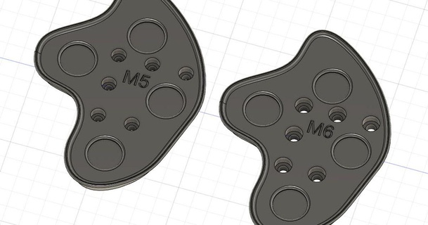 trackball mouse 1 piece mount m5 m6 bolts rcheliguy download free stl model printablescom 3d models toys & games profile simracing simrig 3d print model - Mito3D
