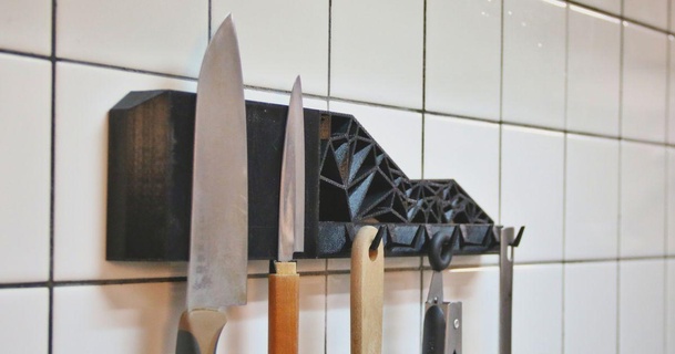 utensilio estante magnético cuchillo soporte matobi diseño descargar gratis stl modelo imprimiblescom 3d modelos casa cocina organizacion organizador utensilios bloque cuchillos 3d print model - Mito3D
