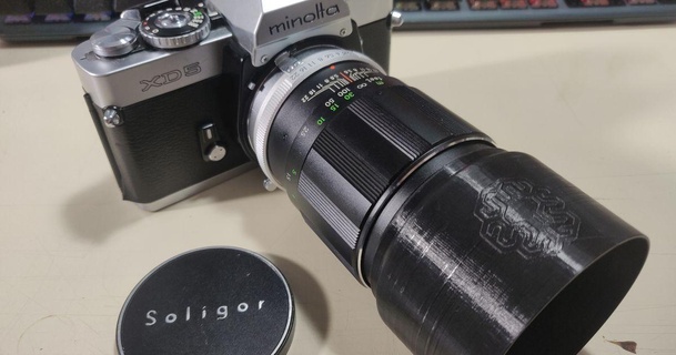 lente capuz encaixa Soligor 135mm égua pipa baixar livre stl modelo printablescom 3d modelos aparelhos foto vídeo Câmera cobertura 3d print model - Mito3D