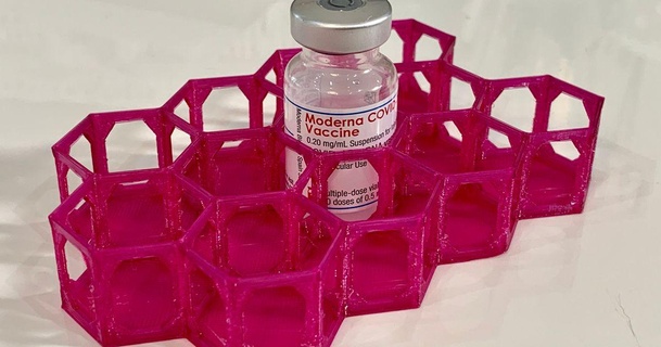 pfizer biotecnologia moderna covid 19 vacina frasco bandeja suporte patrik Bolsa baixar livre stl modelo printablescom 3d modelos cuidados saúde médico Ferramentas covid19 hospital 3d print model - Mito3D