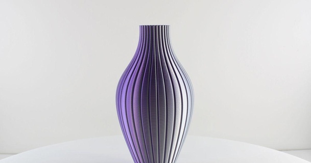 rayé ampoule vase mode slimprint Télécharger libre stl modèle imprimablescom 3d modèles Ménage décor décoration fleurs maison d'intérieur 3d print model - Mito3D