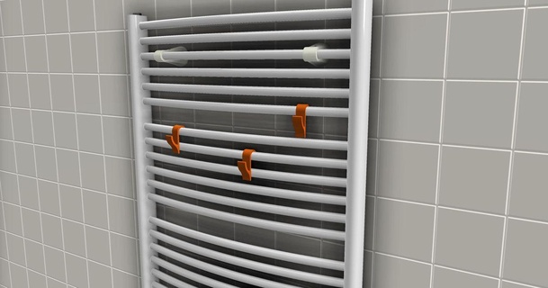 radiateur serviette crochet John Télécharger libre stl modèle imprimablescom 3d modèles Ménage salle bains baignoire accessoires bain organisateur cintre 3d print model - Mito3D