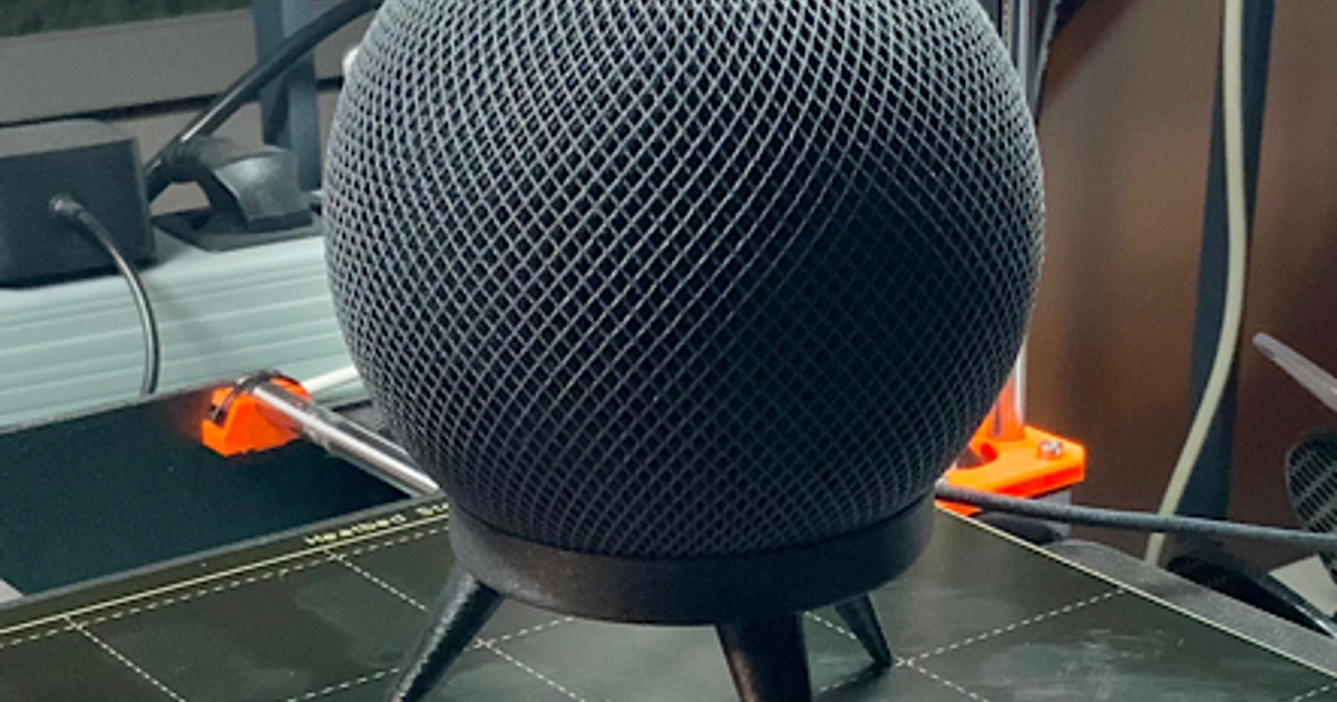 homepod mini ficar pé qse baixar livre stl modelo printablescom 3d modelos aparelhos audio maçã tripé 3D print model - Mito3D