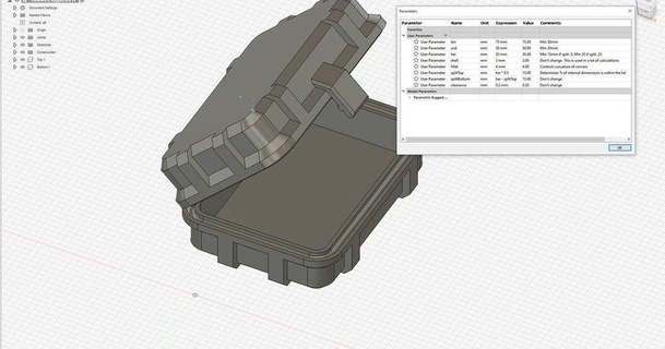 parametric rugged box thesamenametwice download free stl model printablescom 3d models hobby & makers tools case container 3d print model - Mito3D