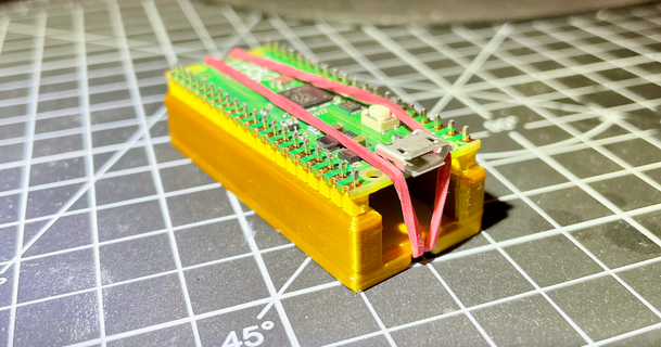 raspberry pi pico soldering rack uko download free stl model printablescom 3d models hobby & makers electronics header headerpins pinheader raspberrypi solder 3d print model - Mito3D