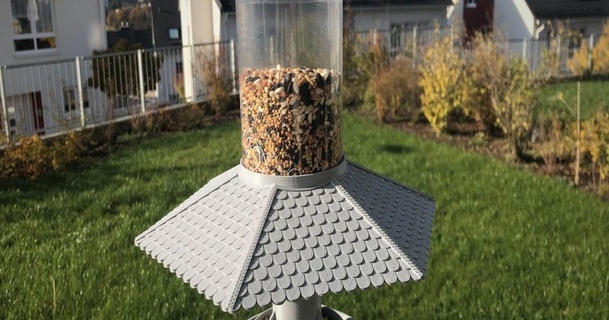 sodastream bird feeder roof bengineer download free stl model printablescom 3d models household outdoor & garden birdfeeder 3d print model - Mito3D