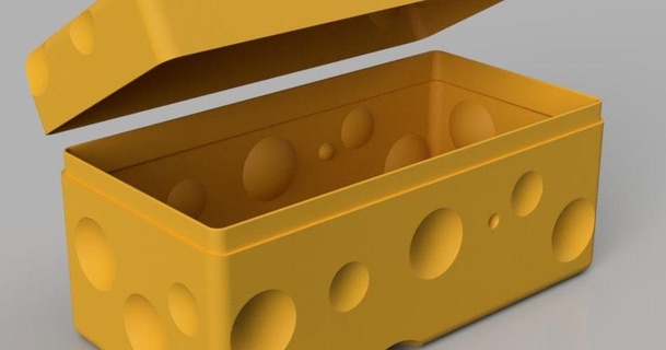 cheese storage box priyan download free stl model printablescom 3d models household kitchen storagebox cheesebox 3d print model - Mito3D