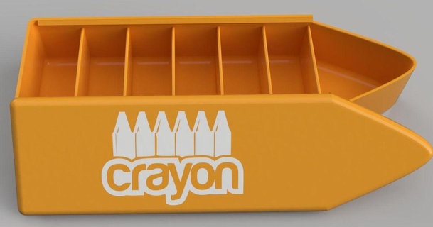 crayon box mmu priyan download free stl model printablescom 3d models hobby & makers organizers smallpartsstorage storagebox crayonbox 3d print model - Mito3D