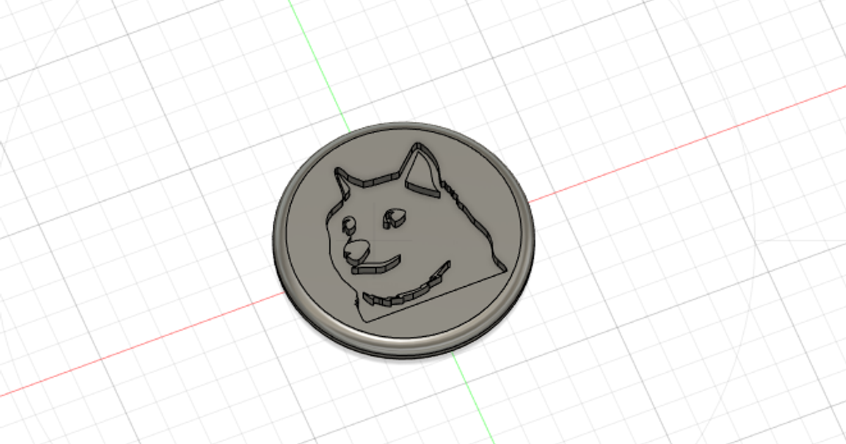 dogecoin 2 tubbygreg Scarica gratuito stl modello printablescom 3d Modelli arte design 2d piatti loghi doge 3D print model - Mito3D