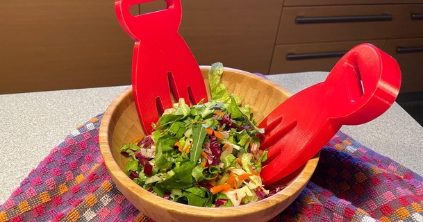 fourches salade mouche Télécharger libre stl modèle imprimablescom 3d modèles Ménage cuisine fourchette 3d print model - Mito3D