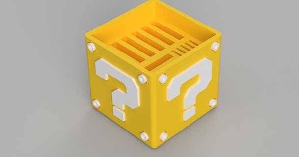 question block switch cartridge box wulthan download free stl model printablescom 3d models hobby & makers organizers cube gamecartridge games mario 3d print model - Mito3D
