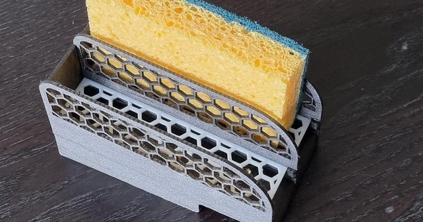 sponge holder guym download free stl model printablescom 3d models household kitchen spongeholder 3d print model - Mito3D