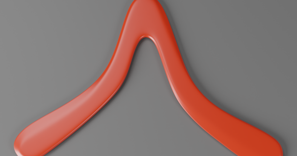 fuzzy-inspired 3d printable boomerang lapjoint download free stl model printablescom models sports & outdoor 3d print model - Mito3D
