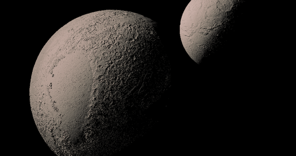 Plutón Caronte topografía escamoso 713 descargar gratis stl modelo imprimiblescom 3d modelos aprendizaje física astronomía astronomia astronómico dem 3d print model - Mito3D