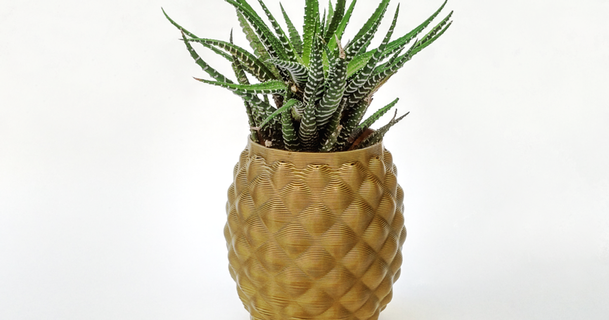 pineapple planter tato 713 download free stl model printablescom 3d models household outdoor & garden anana ananas ananaspot deco decoration 3d print model - Mito3D