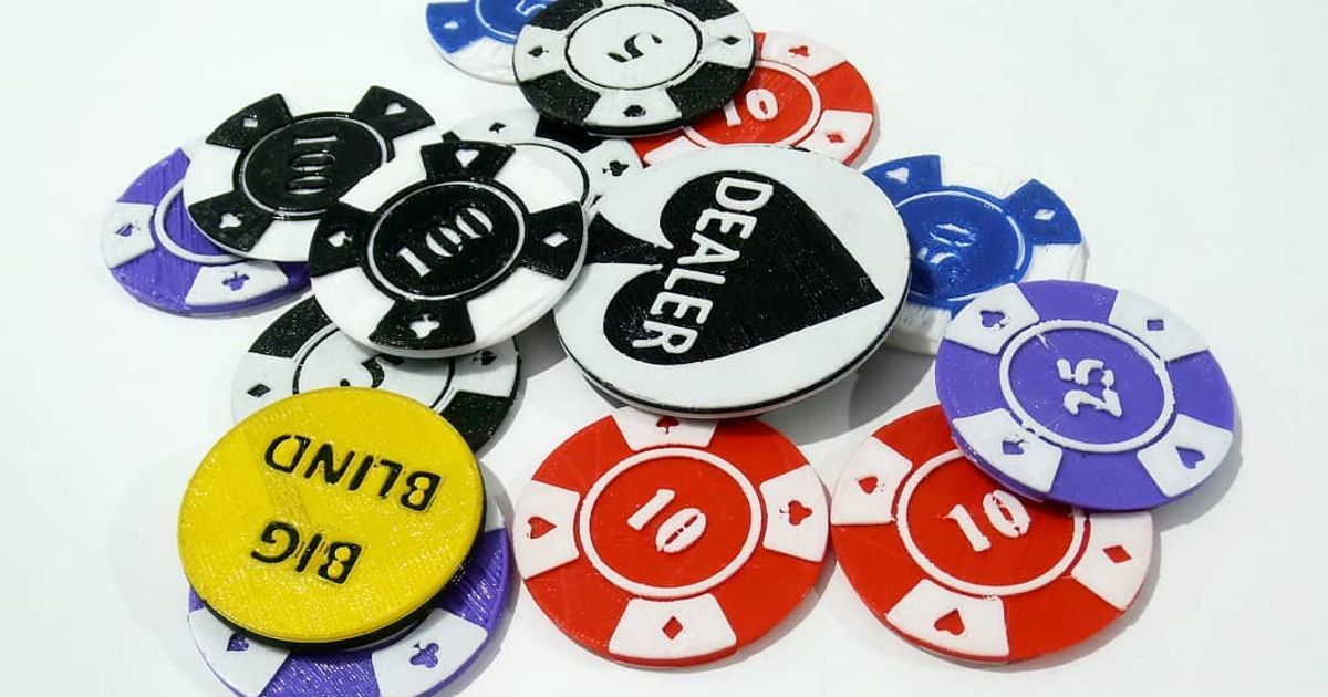 poker coins manual filament swap tato 713 download free stl model printablescom 3d models toys & games board bigblind chip chips coin 3D print model - Mito3D