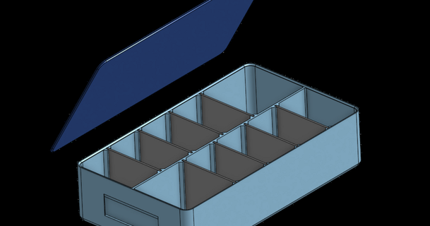 personalizzabile organizzatore scatola kobalt3d Scarica gratuito stl modello printablescom 3d Modelli passatempo creatori organizzatori 3d print model - Mito3D