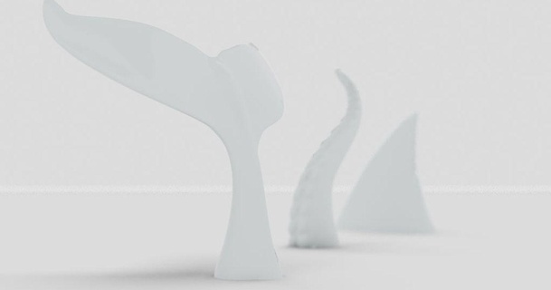 mar geladeira ímãs notcolin baixar livre stl modelo printablescom 3d modelos casa decoração criatura imã magnético polvo 3d print model - Mito3D