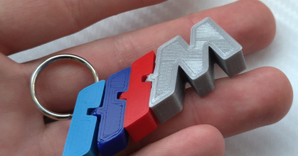 bmw m-series keychain anton download free stl model printablescom 3d models art & design designs flexi flexible multicolor 3d print model - Mito3D