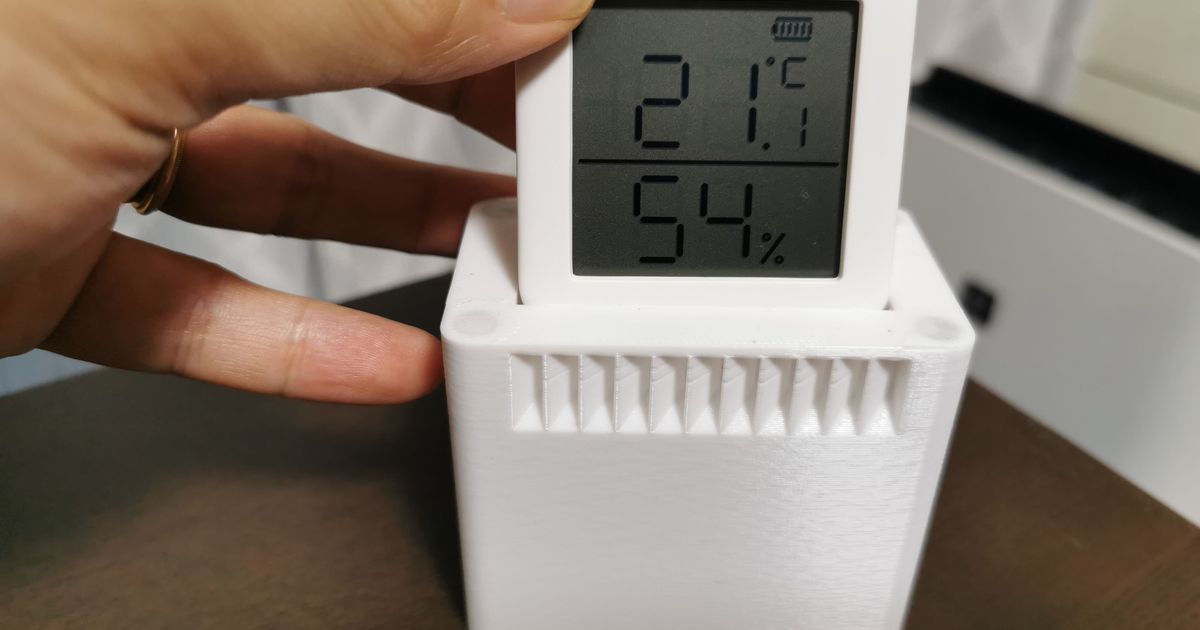 thermometer case 'switchbot meterth s1' 3d download free stl model printablescom models household bathroom hygrometer meterths1 switchbot 3D print model - Mito3D