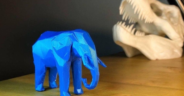 poly elephant rob3d download free stl model printablescom 3d models world & scans animals elephants lowpoly 3d print model - Mito3D