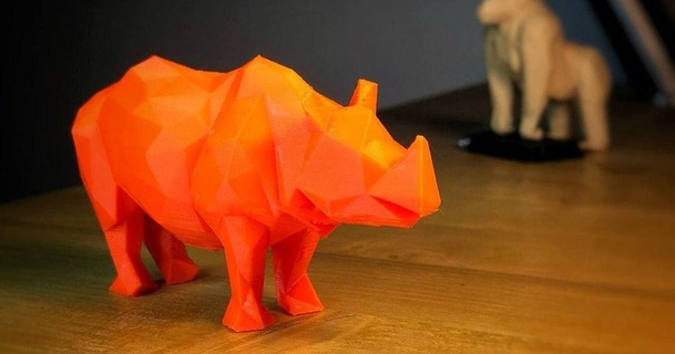 poli rinoceronte rob3d Scarica gratuito stl modello printablescom 3d Modelli mondo scansioni animali lowpoly rhino3d 3d print model - Mito3D
