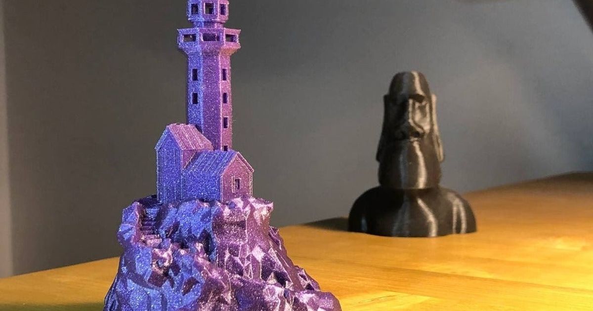 poly lighthouse rob3d download free stl model printablescom 3d models art & design designs faro house island isle isola 3D print model - Mito3D