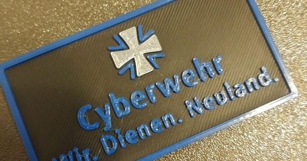 cyberwehr badge abratzo download free stl model printablescom 3d models art & design 2d plates logos 3d print model - Mito3D