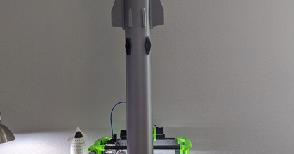spacex nave estelar 2019 teflon presa baixar livre stl modelo printablescom 3d modelos brinquedos jogos veículos foguete espacial 3d print model - Mito3D