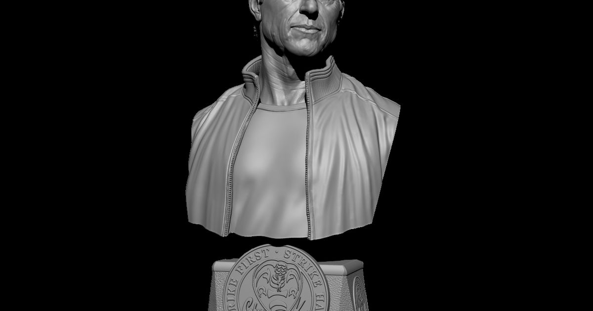 sensei Johnny lawrence william zabka js studio descargar gratis stl modelo imprimiblescom 3d modelos Arte diseño esculturas busto cobra kai escultura estatua 3D print model - Mito3D