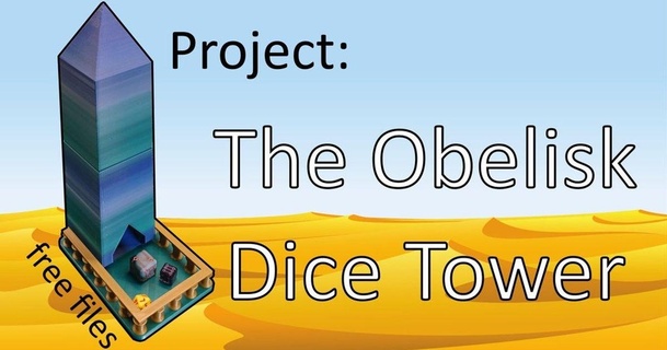 obelisk dice tower wuerfel download free stl model printablescom 3d models toys & games board dicetower dicetray dnd 3d print model - Mito3D