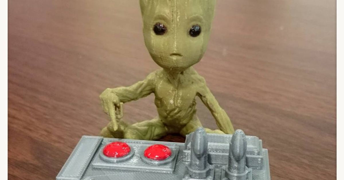 bebek Groot 5 4 it buton 3dp park indir Bedava stl model printablescom 3d modeller Sanat tasarım tasarımlar groot moda oyun 3D print model - Mito3D