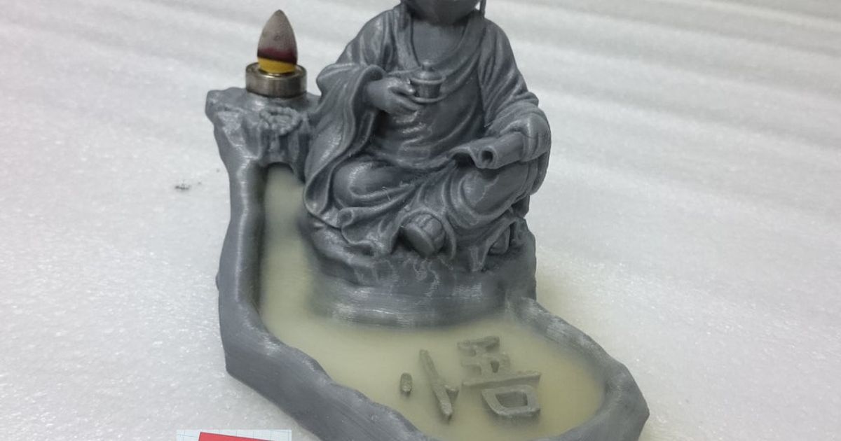 3d printed backflow incense 3dp park download free stl model printablescom models art & design designs fashion household littlemonk 3D print model - Mito3D