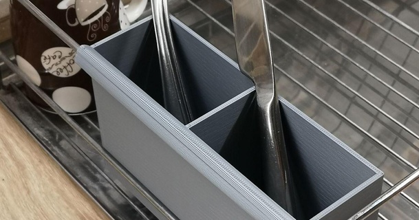 cutlery drip tray - odkvapkava pr bor iridium download free stl model printablescom 3d models household kitchen cutlerytray pribor odkvapkavac 3d print model - Mito3D