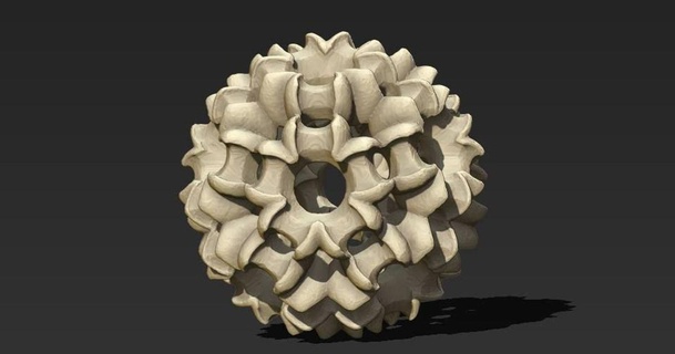 fractal pollen - cored don whitaker download free stl model printablescom 3d models art & design sculptures experiment sculpture 3d print model - Mito3D