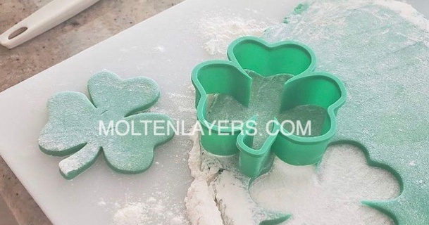 st patrick's day cookie cutters molten layers download free stl model printablescom 3d models household kitchen cookiecutter hat holiday potofgold rainbow 3d print model - Mito3D