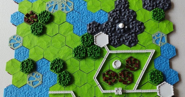 manu militares base conjunto hexagonal terreno azulejos complementar jogos regras Didier md baixar livre stl modelo printablescom 3d modelos brinquedos borda gametiles 3d print model - Mito3D